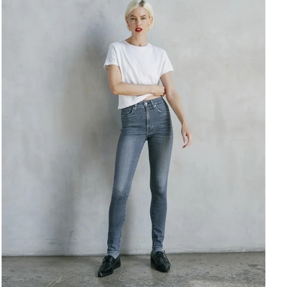 CQY Palme High Rise Denim Skinny Jeans Heavenly Grey‎ Womens 26 NWOT